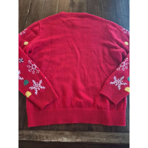 Party Sweater Red Christmas Ugly Sweater 2XL - Picture 3 of 5